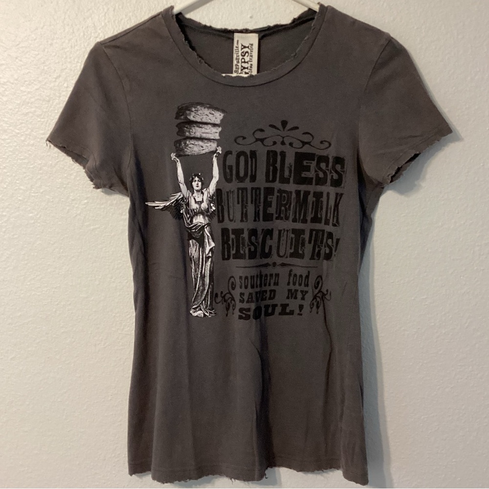 Junk Gypsy God Bless Buttermilk Biscuits T-shirt